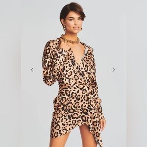 2X “HOST PICK” SER.O.YA Leopard Print Silk Mini Dress